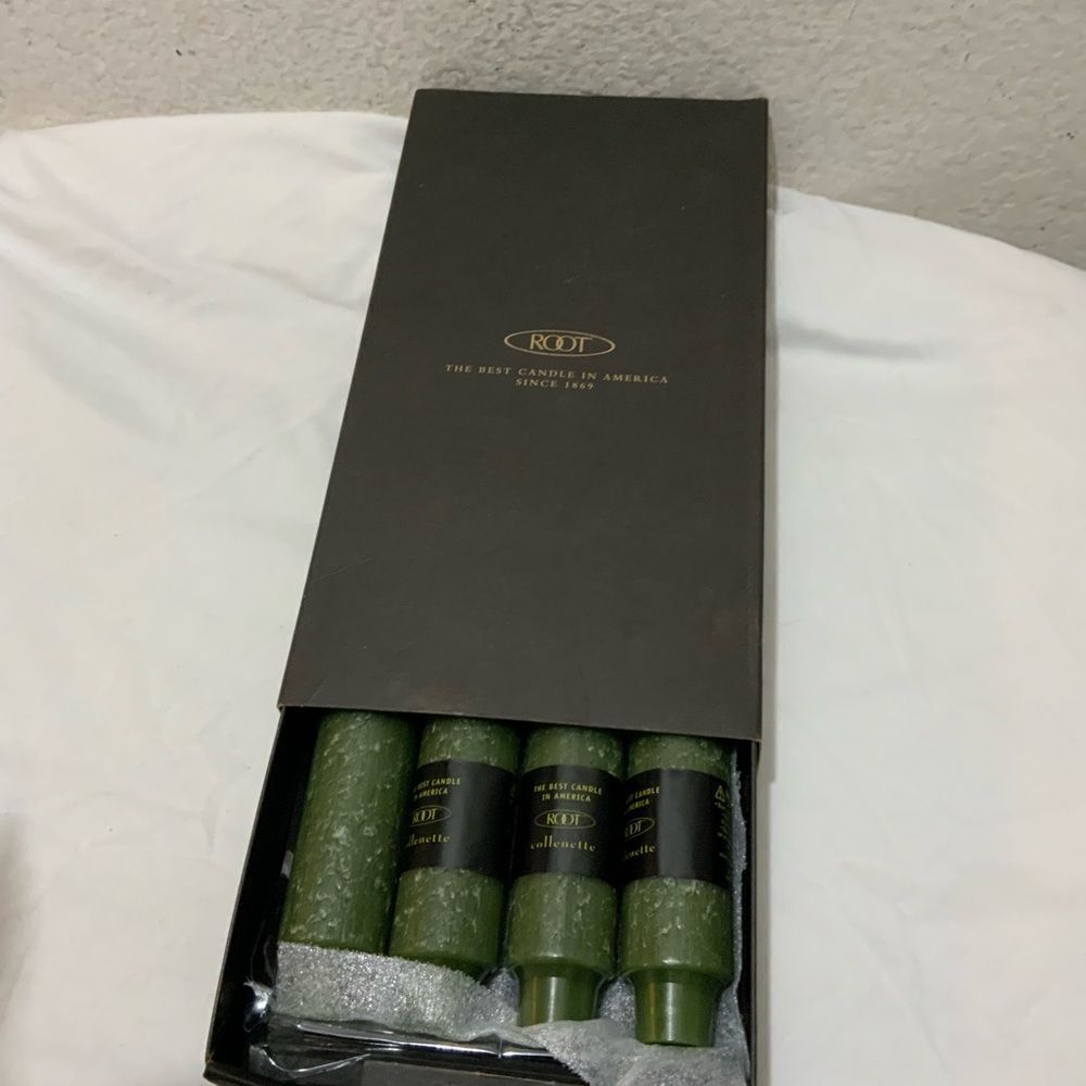 4 Root Candles Timberline collenette 7/8” tempered  base Dark Olive
